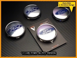 Ford Logo Amblem Jant Göbeği Göbek Kapak Seti