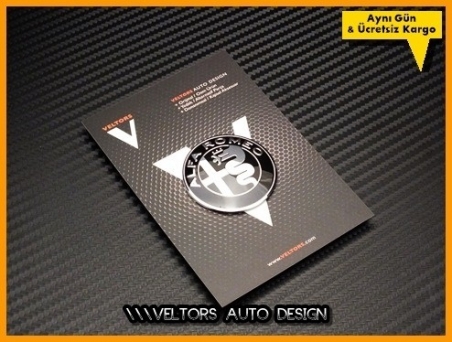 Alfa Romeo Yeni Nesil Siyah Direksiyon Logo Amblem