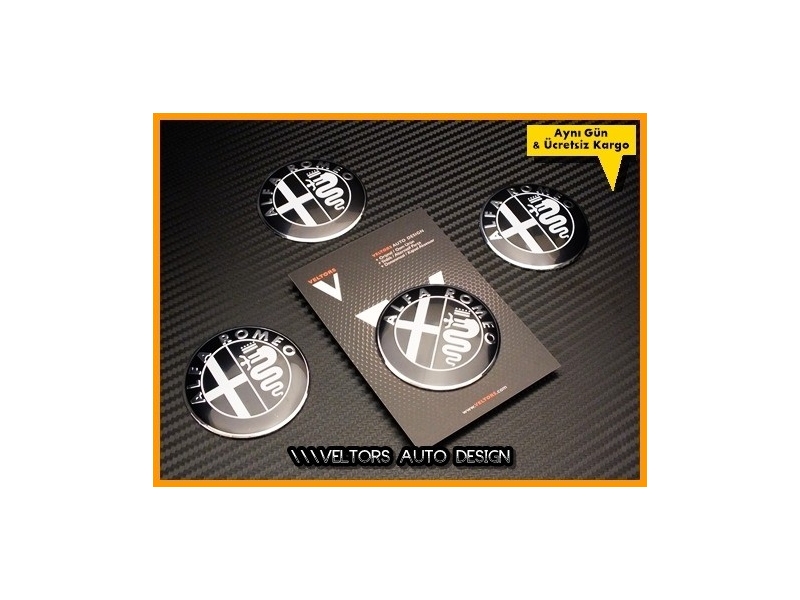 Alfa Romeo Jant Göbeği Logo Amblem Seti Alfa Romeo Jant Göbeği Logo Amblem Seti