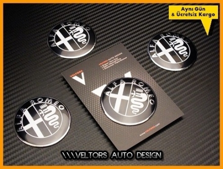 Alfa Romeo Jant Göbeği Logo Amblem Seti