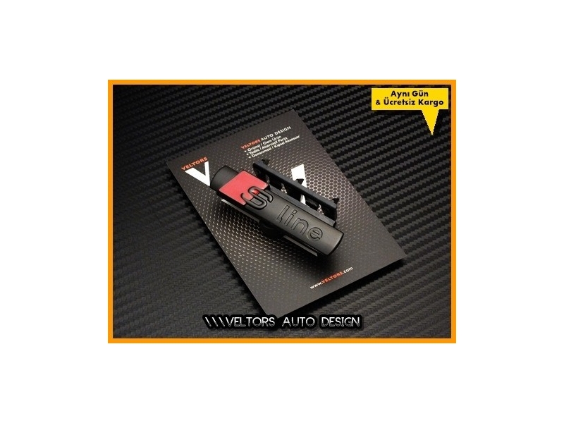 Audi S Line Black Matte Ön Izgara Logo Amblem Audi S Line Black Matte Ön Izgara Logo Amblem