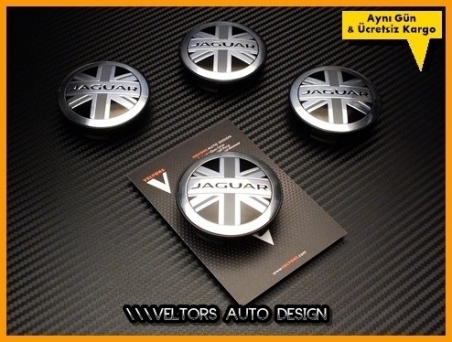 Jaguar Logo Amblem Jant Göbeği Göbek Kapak Seti