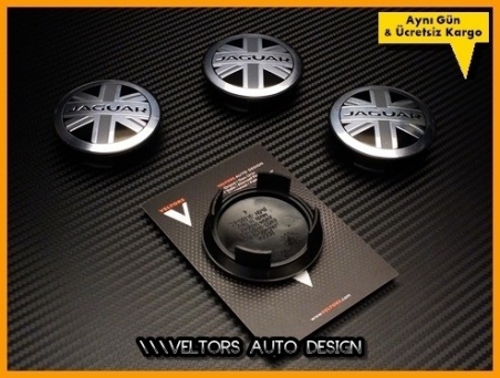Jaguar Logo Amblem Jant Göbeği Göbek Kapak Seti