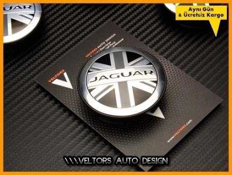Jaguar Logo Amblem Jant Göbeği Göbek Kapak Seti