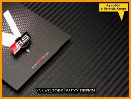 Audi RS Black / Siyah Direksiyon Logo Amblem