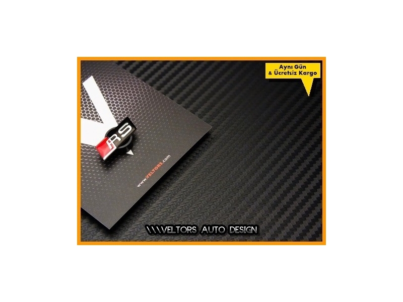 Audi RS Black / Siyah Direksiyon Logo Amblem