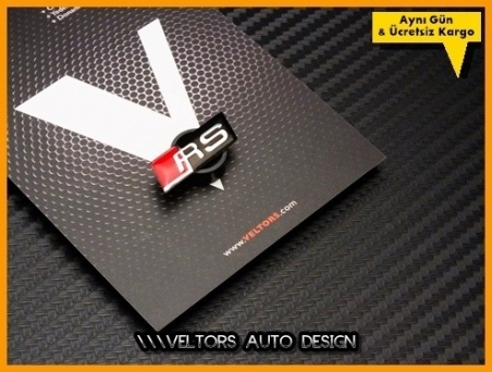 Audi RS Black / Siyah Direksiyon Logo Amblem