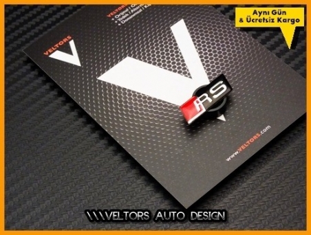 Audi RS Black / Siyah Direksiyon Logo Amblem