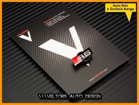 Audi RS Black / Siyah Direksiyon Logo Amblem