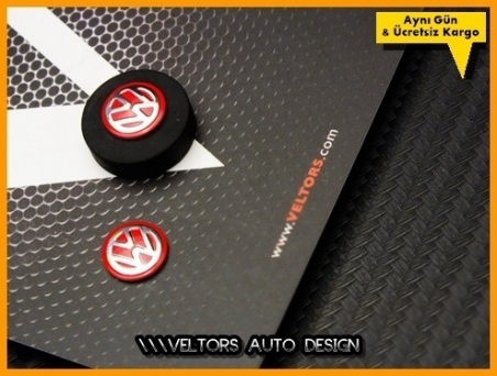 VW Yeni Nesil Kırmızı Anahtarlık Kumanda Anahtar Logo Amblem Seti