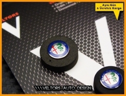 Alfa Romeo Yeni Tip Kumanda Anahtar Logo Amblem Seti