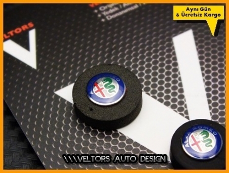 Alfa Romeo Yeni Tip Kumanda Anahtar Logo Amblem Seti
