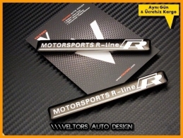 VW R Line Motorsports R Logo Amblem Seti