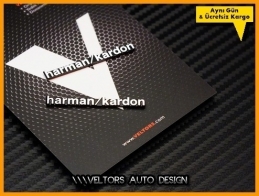 Porsche Harman Kardon Stereo Hoparlör Logo Amblem Seti Porsche Harman Kardon Stereo Hoparlör Logo Amblem Seti