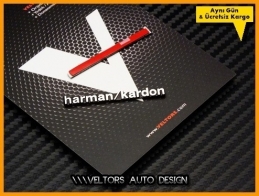 Porsche Harman Kardon Stereo Hoparlör Logo Amblem Seti Porsche Harman Kardon Stereo Hoparlör Logo Amblem Seti