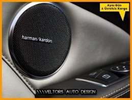 Porsche Harman Kardon Stereo Hoparlör Logo Amblem Seti Porsche Harman Kardon Stereo Hoparlör Logo Amblem Seti