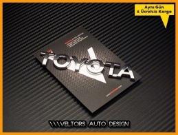 Toyota Araç Bagaj Yazı Logo Amblem