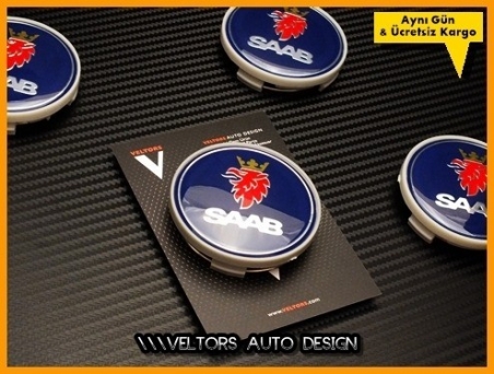 Saab Logo Amblem Orjinal Jant Göbek Kapak Seti