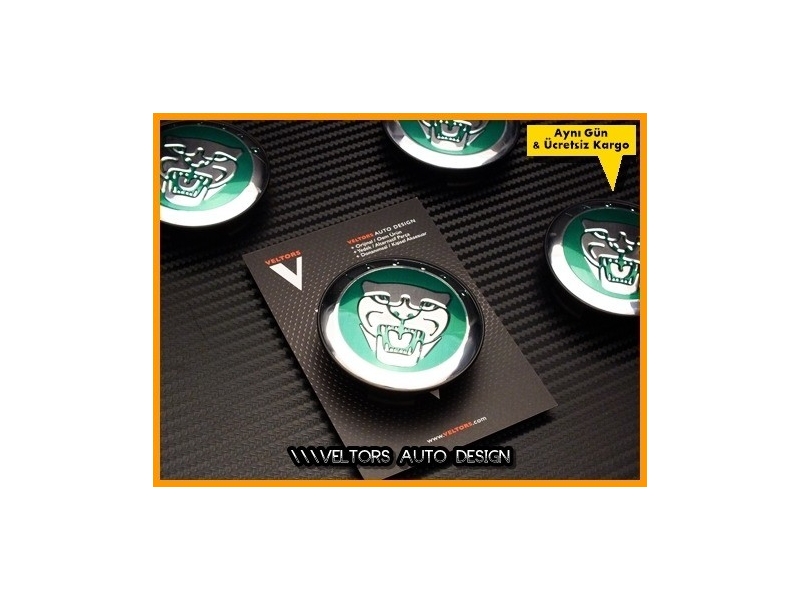 Jaguar Logo Amblem Jant Göbeği Göbek Kapak Seti