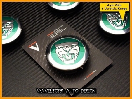 Jaguar Logo Amblem Jant Göbeği Göbek Kapak Seti