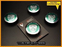 Jaguar Logo Amblem Jant Göbeği Göbek Kapak Seti