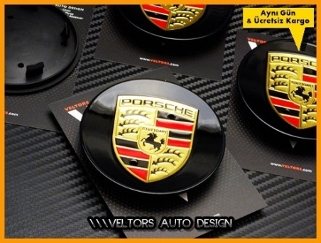 Porsche Logo Amblem Jant Göbeği Göbek Kapak Seti