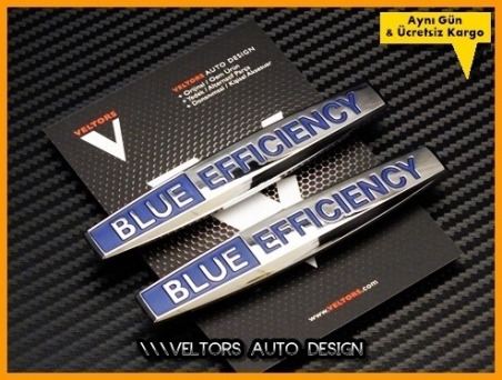 Mercedes Blue Efficiency Yan Logo Amblem Seti