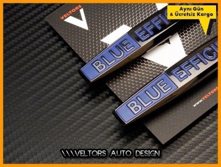 Mercedes Blue Efficiency Yan Logo Amblem Seti