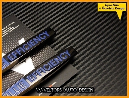 Mercedes Blue Efficiency Yan Logo Amblem Seti