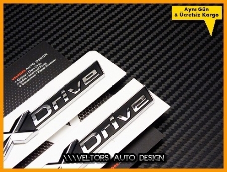 BMW xDrive X Drive Yan Logo Amblem Seti