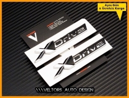 BMW xDrive X Drive Yan Logo Amblem Seti