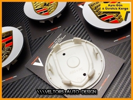 Porsche Logo Amblem Jant Göbeği Göbek Kapak Seti