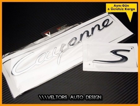 Porsche Cayenne S Bagaj Yazı Logo Amblem