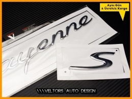 Porsche Cayenne S Bagaj Yazı Logo Amblem Porsche Cayenne S Bagaj Yazı Logo Amblem