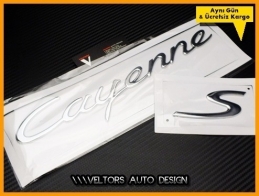 Porsche Cayenne S Bagaj Yazı Logo Amblem Porsche Cayenne S Bagaj Yazı Logo Amblem
