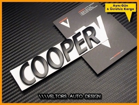 Mini Cooper Black / Siyah Bagaj Yazı Logo Amblem