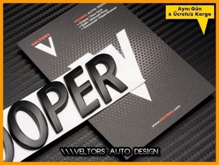 Mini Cooper Black / Siyah Bagaj Yazı Logo Amblem