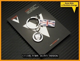Jaguar Logo Amblem Özel 3D Krom Anahtarlık