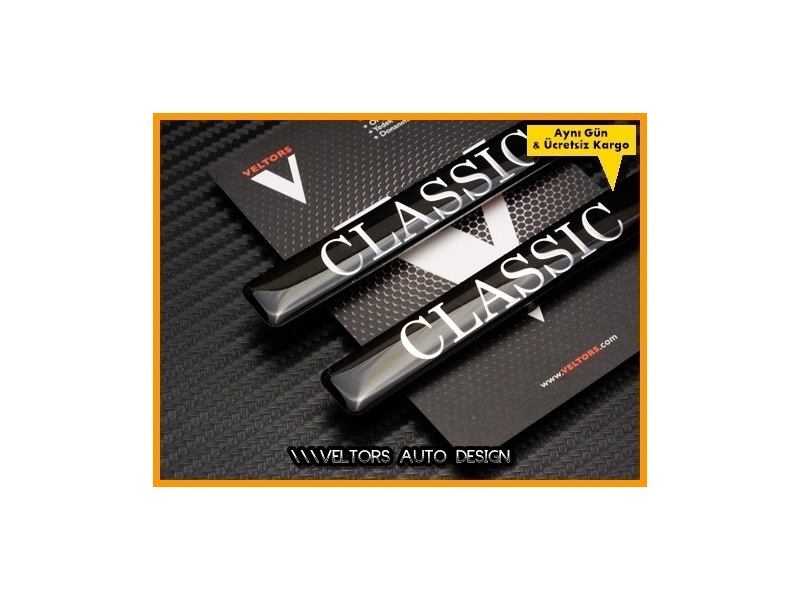 Mercedes Classic Yan Logo Amblem Seti