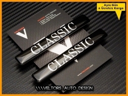 Mercedes Classic Yan Logo Amblem Seti