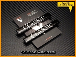 Mercedes Classic Yan Logo Amblem Seti