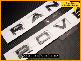 Range Rover Siyah Black Kaput Bagaj Yazı Logo Amblem