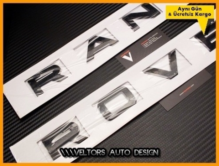 Range Rover Siyah Black Kaput Bagaj Yazı Logo Amblem
