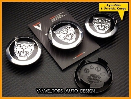 Jaguar Logo Amblem Jant Göbeği Göbek Kapak Seti