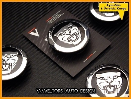 Jaguar Logo Amblem Jant Göbeği Göbek Kapak Seti