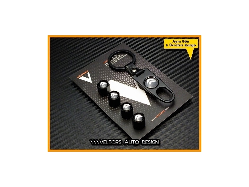 Citroen Logo Amblem Anahtarlık Sibop Kapak Seti