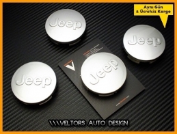 Jeep Logo Amblem Jant Göbeği Göbek Kapak Seti