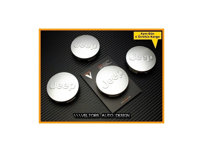 Jeep Logo Amblem Jant Göbeği Göbek Kapak Seti