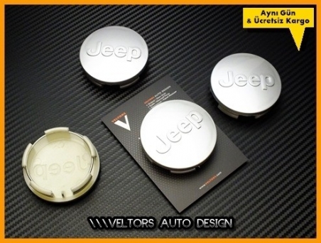 Jeep Logo Amblem Jant Göbeği Göbek Kapak Seti