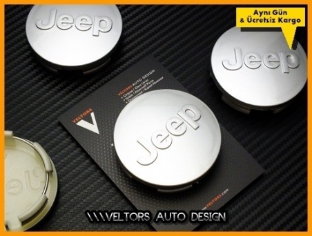Jeep Logo Amblem Jant Göbeği Göbek Kapak Seti